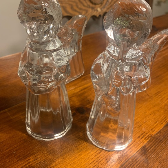 🔥 Vintage Solid Glass Angels Candlesticks🔥 - Picture 3 of 11